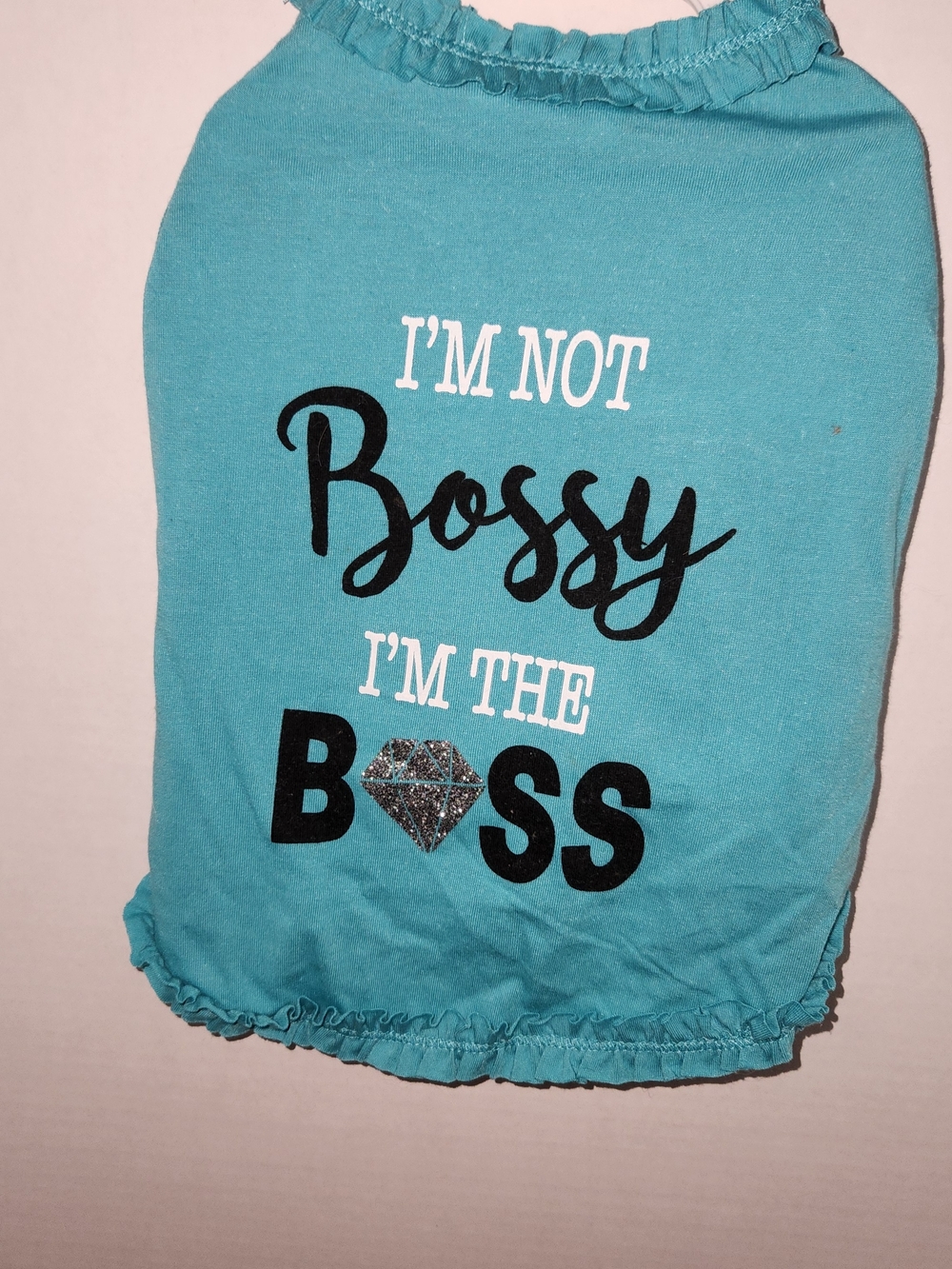 Top Paw Teal Dog Shirt "I'm Not Bossy I'm The Boss"